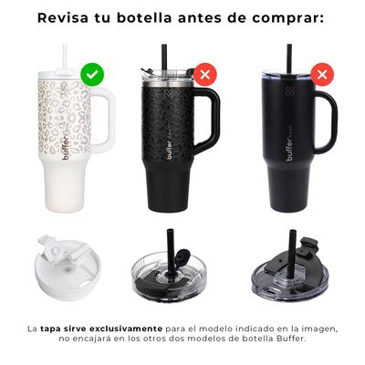 Imagen 2 del producto Tapa para Vaso Termico Mug Buffer 1,2 Lt Acero Inoxidable Frio Y Calor Bora Bora 3 - Blanco