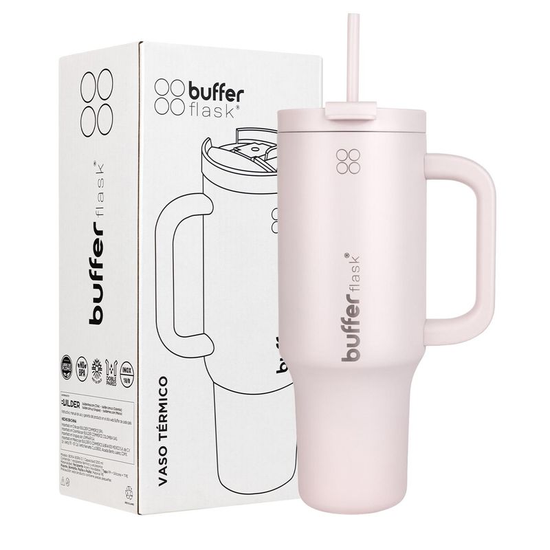 BUFFER FLASK - Vaso Termico Frio y Calor Termo Mug Buffer 1200Lt Inoxidable - Rosa