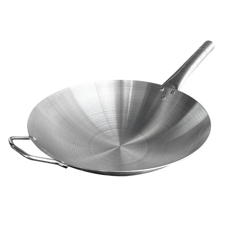 COOK IN - Wok Acero Inox Con Mango Y Aza 32 Cm - Plateado