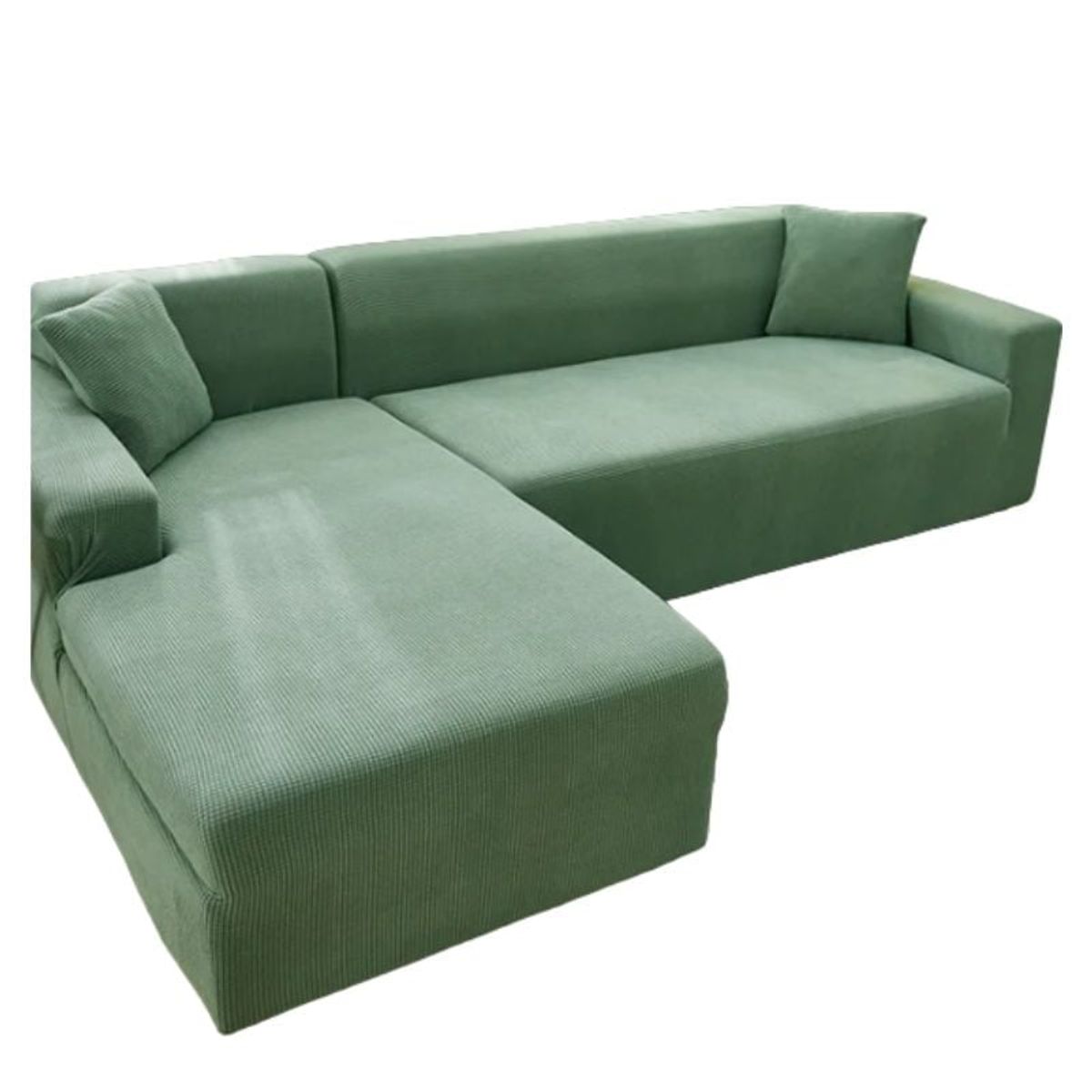 GENERICO - Funda Cubre Sillón Sofá Tipo L 4+3 Cuerpo Cuadrille