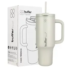BUFFER FLASK - Vaso Termico Frio y Calor Termo Mug Buffer 1200Lt Inoxidable - Crema