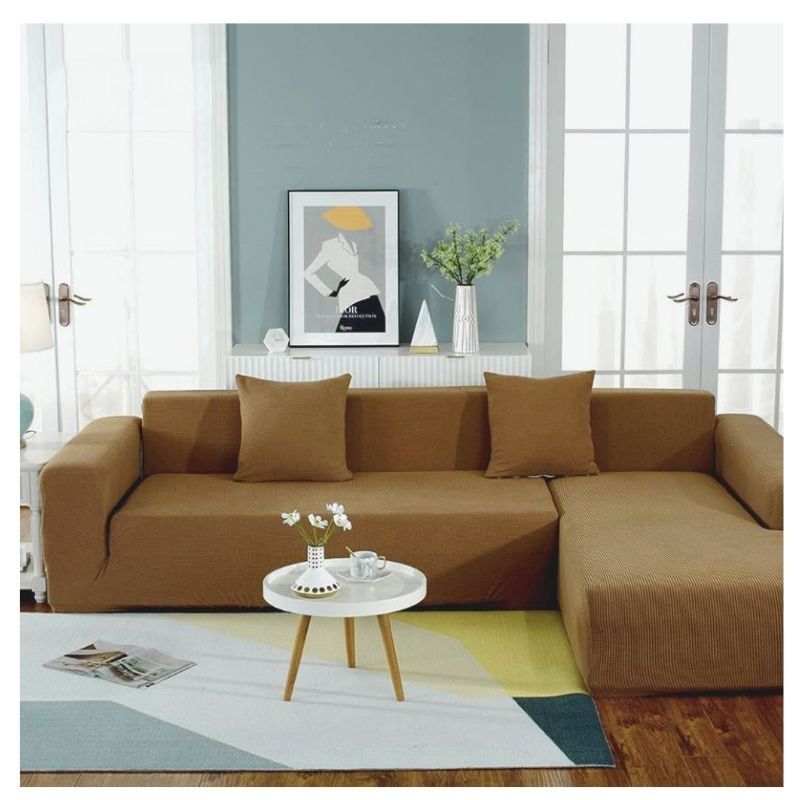 GENERICO - Funda Cubre Sillón Sofá Tipo L 4+3 Cuerpo Cuadrille