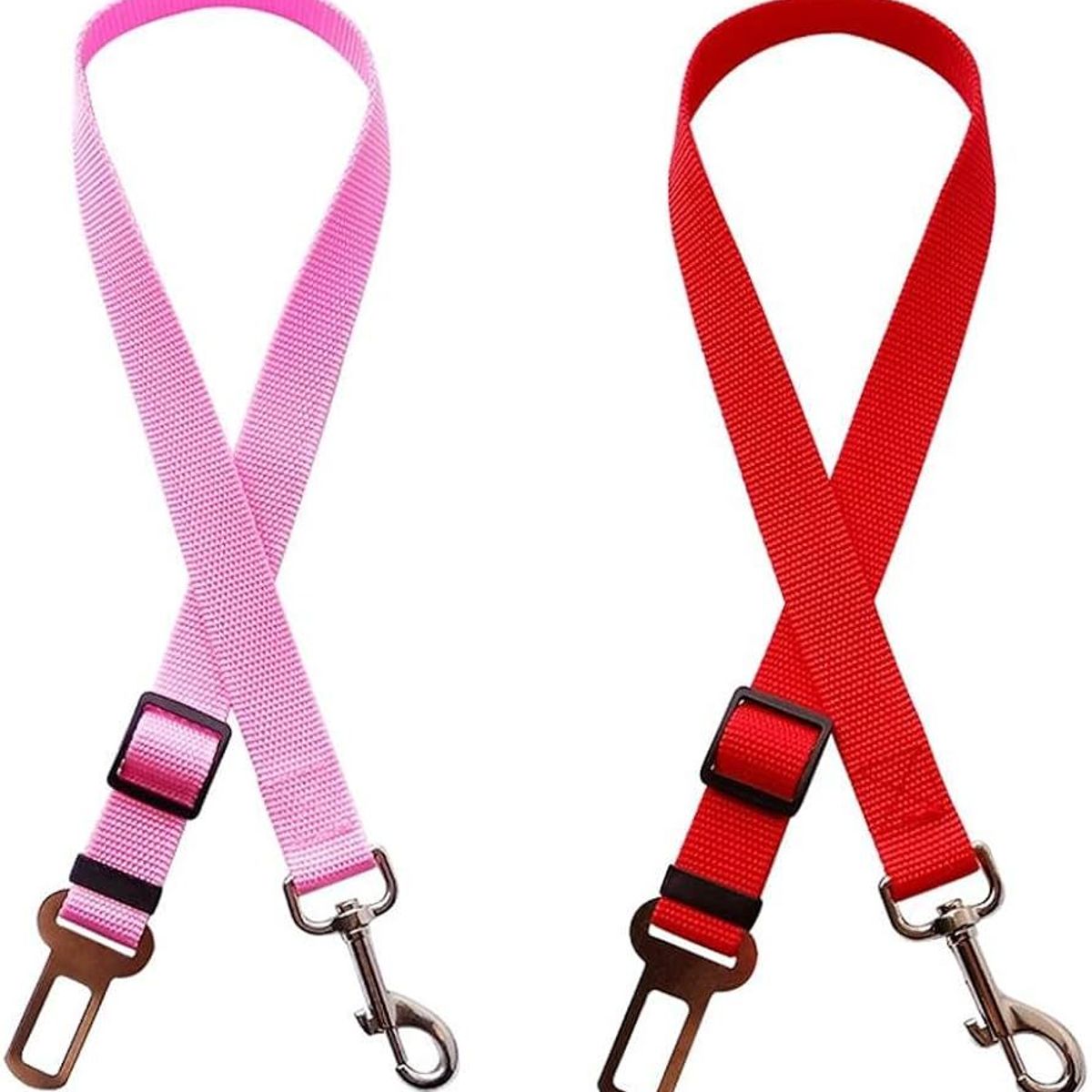 METALFER - Cinturón De Seguridad Resistent Para Mascotas Perro Rosa