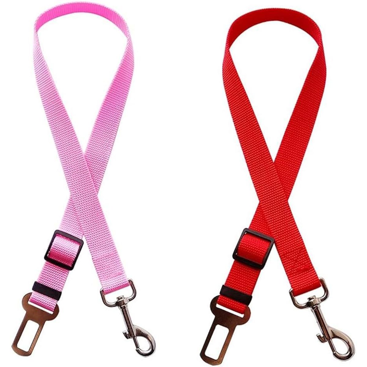 METALFER - Cinturón De Seguridad Resistent Para Mascotas Perro Rosa