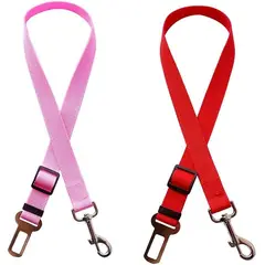 METALFER - Cinturón De Seguridad Resistent Para Mascotas Perro Rosa