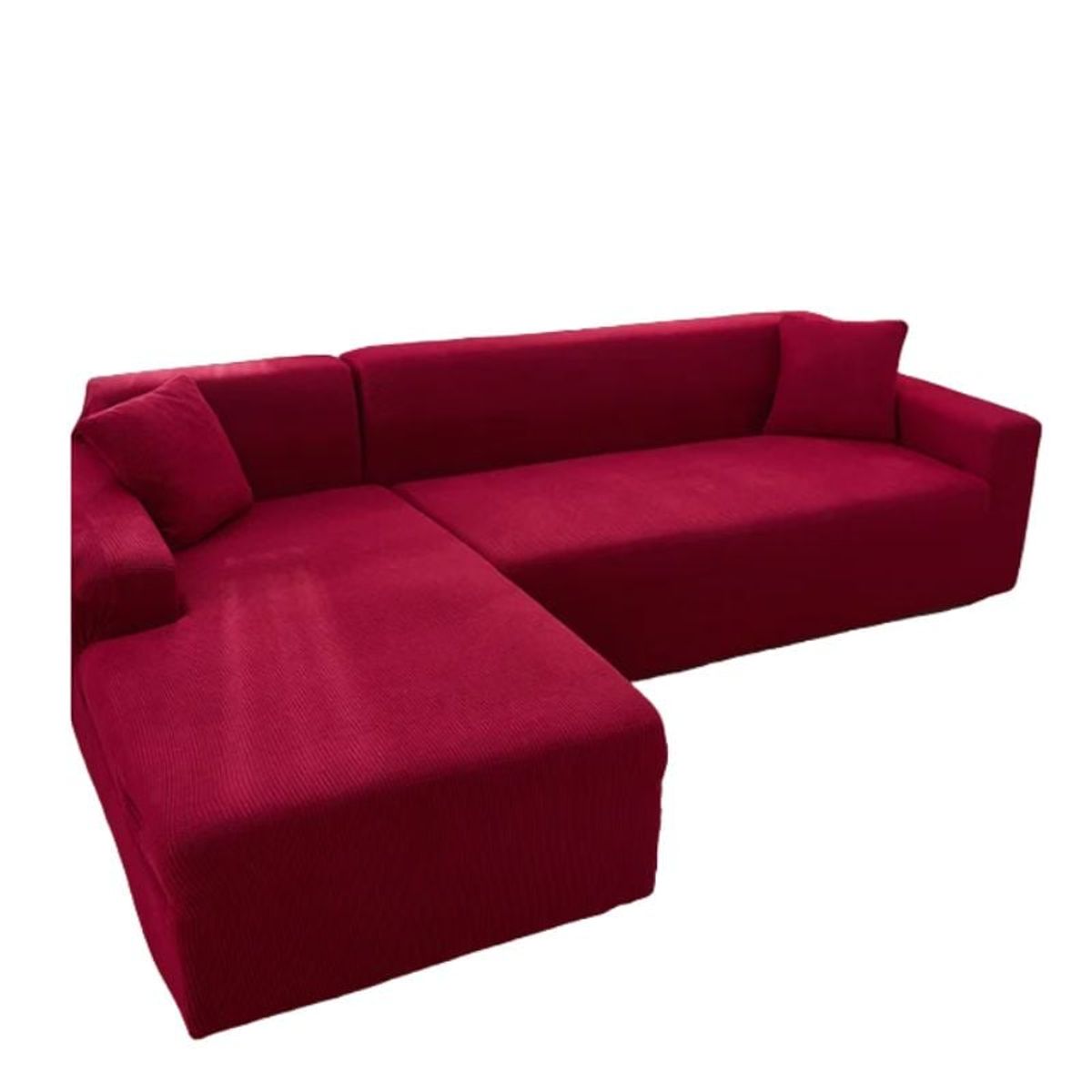 GENERICO - Funda Cubre Sillón Sofá Tipo L 4+3 Cuerpo Cuadrille