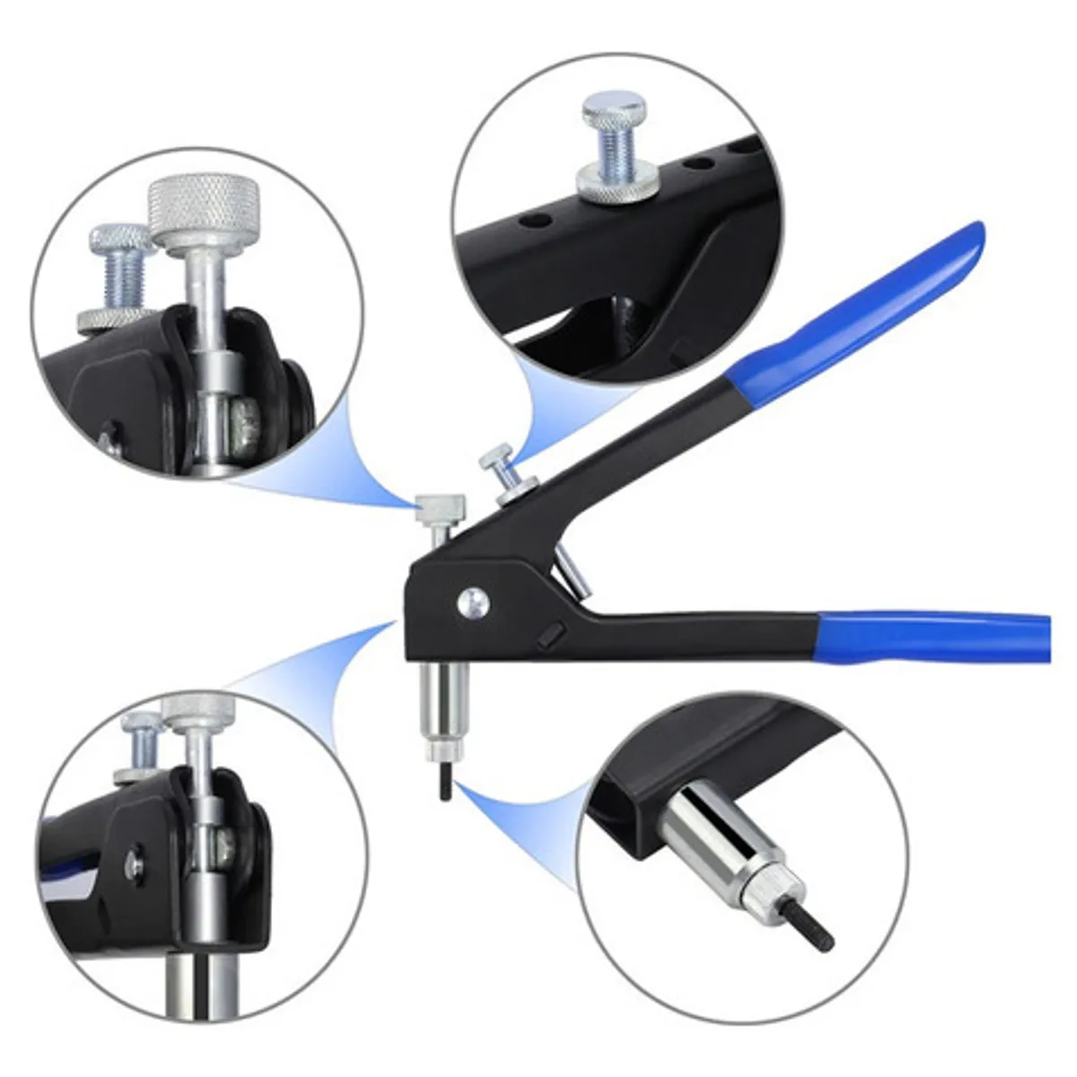 GENERICO - Kit Remachadora Tuerca 86 Piezas M3 A M8 Remache Ciego