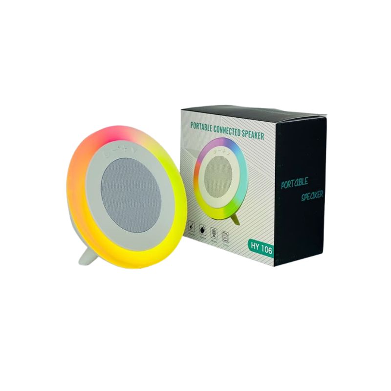 GENERICO - Altavoz portatil RGB bocina bluetooth HY106 led redondo