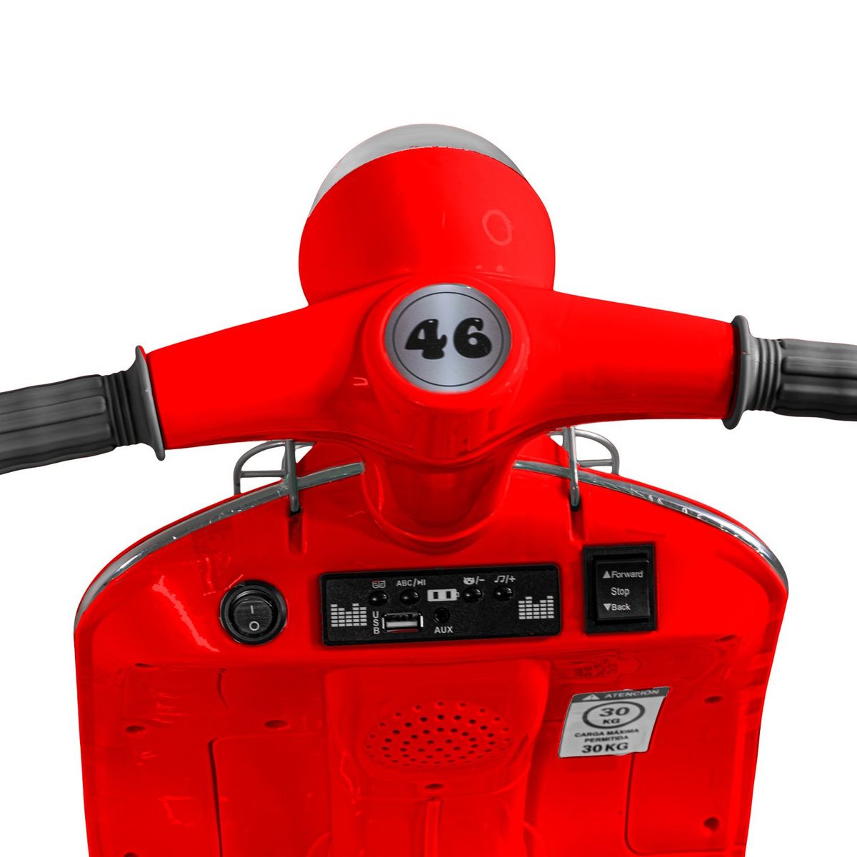 LITTLE MONKEY - Motocicleta Montable Vintage Motoneta 12 V Luz Led