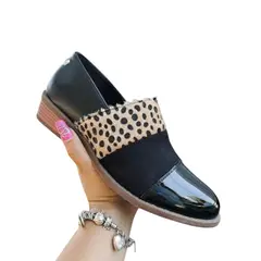 PAND G - Zapato Negro Print Mujer