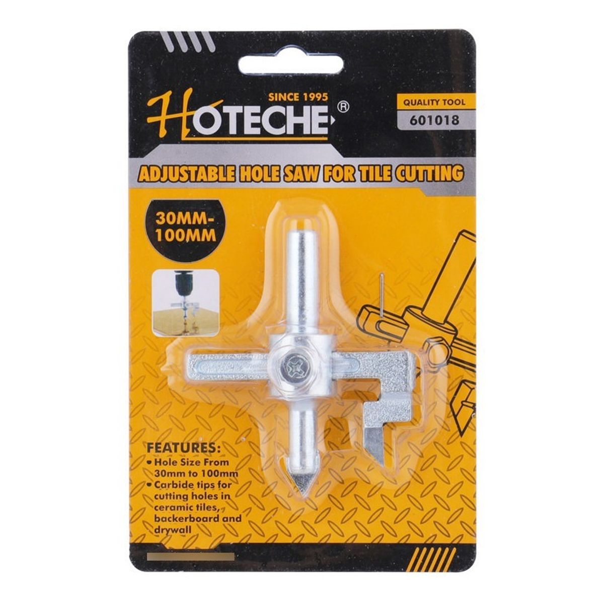 HOTECHE - Broca Cortador Circular De Ceramica Yeso 30-100mm Htc601018