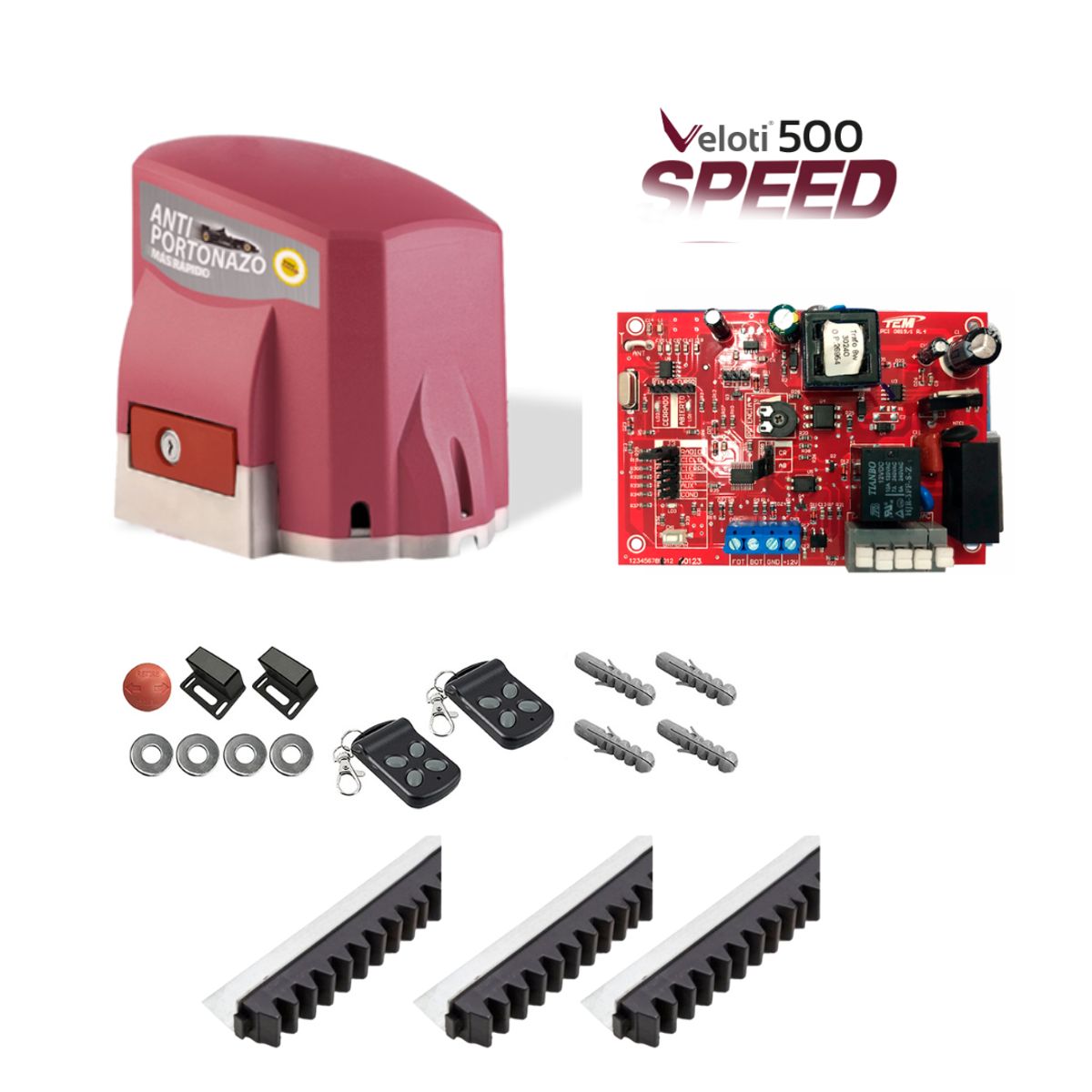 VELOTI - Motor Para Porton Corredizo 500 Kg Veloti Speed 3mts