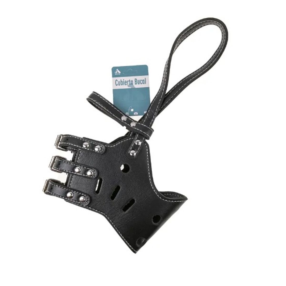 GENERICO - Bozal PU Para Perros M Negro