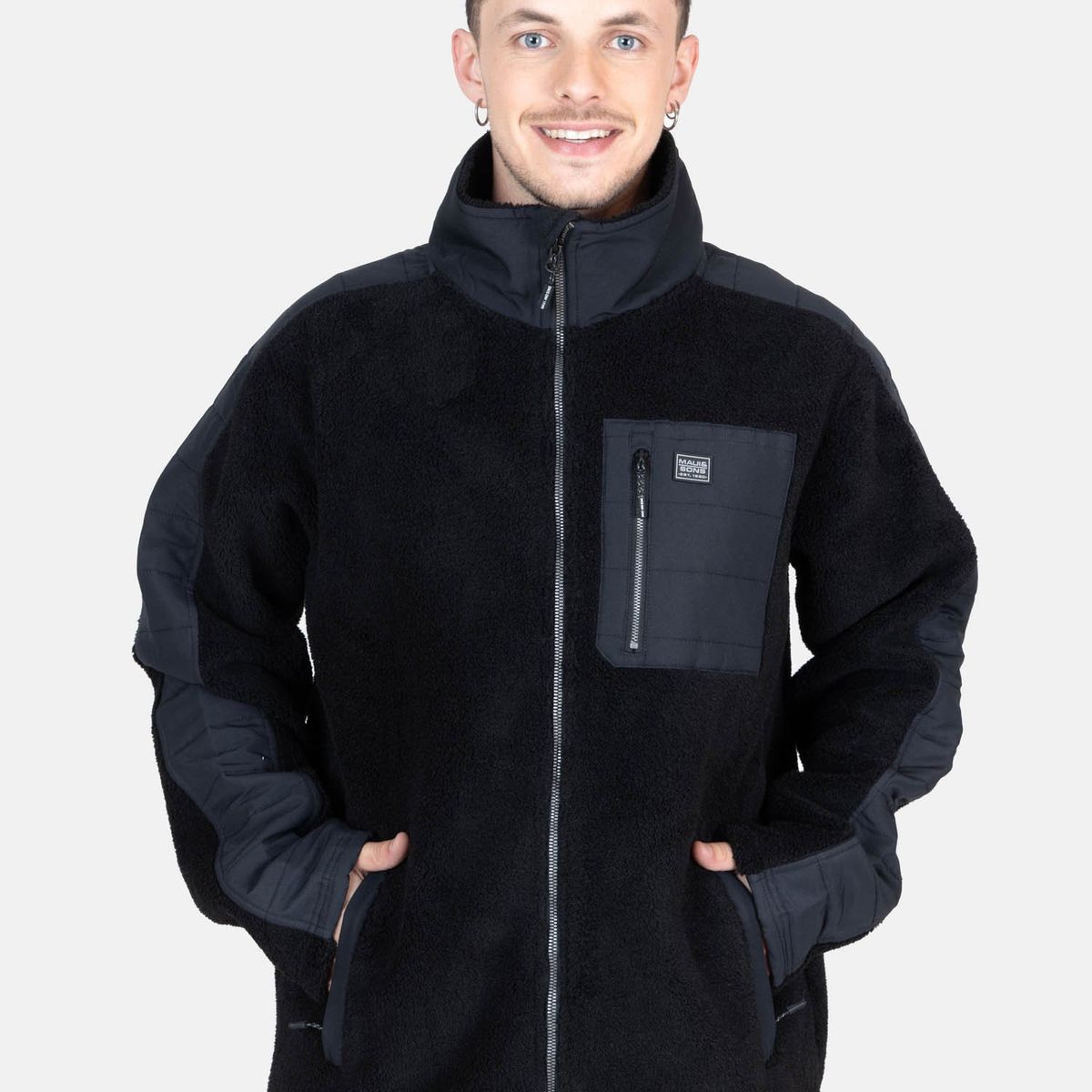 MAUI AND SONS - Poleron Bonded Vibes Negro Hombre Maui And Sons - Negro