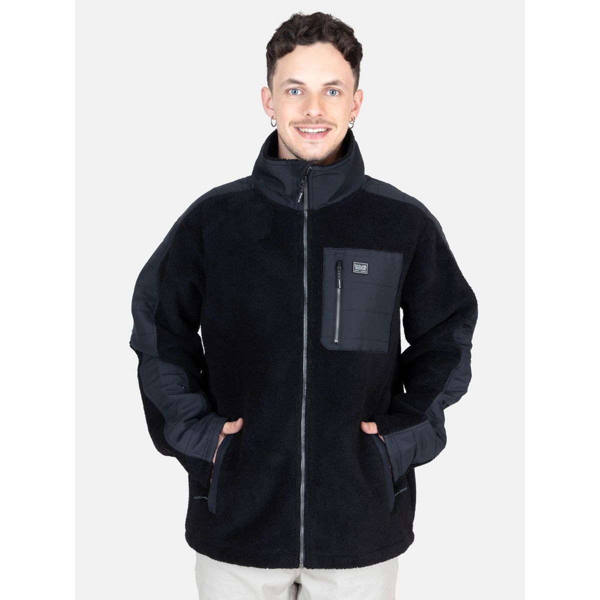 MAUI AND SONS - Poleron Bonded Vibes Negro Hombre Maui And Sons - Negro