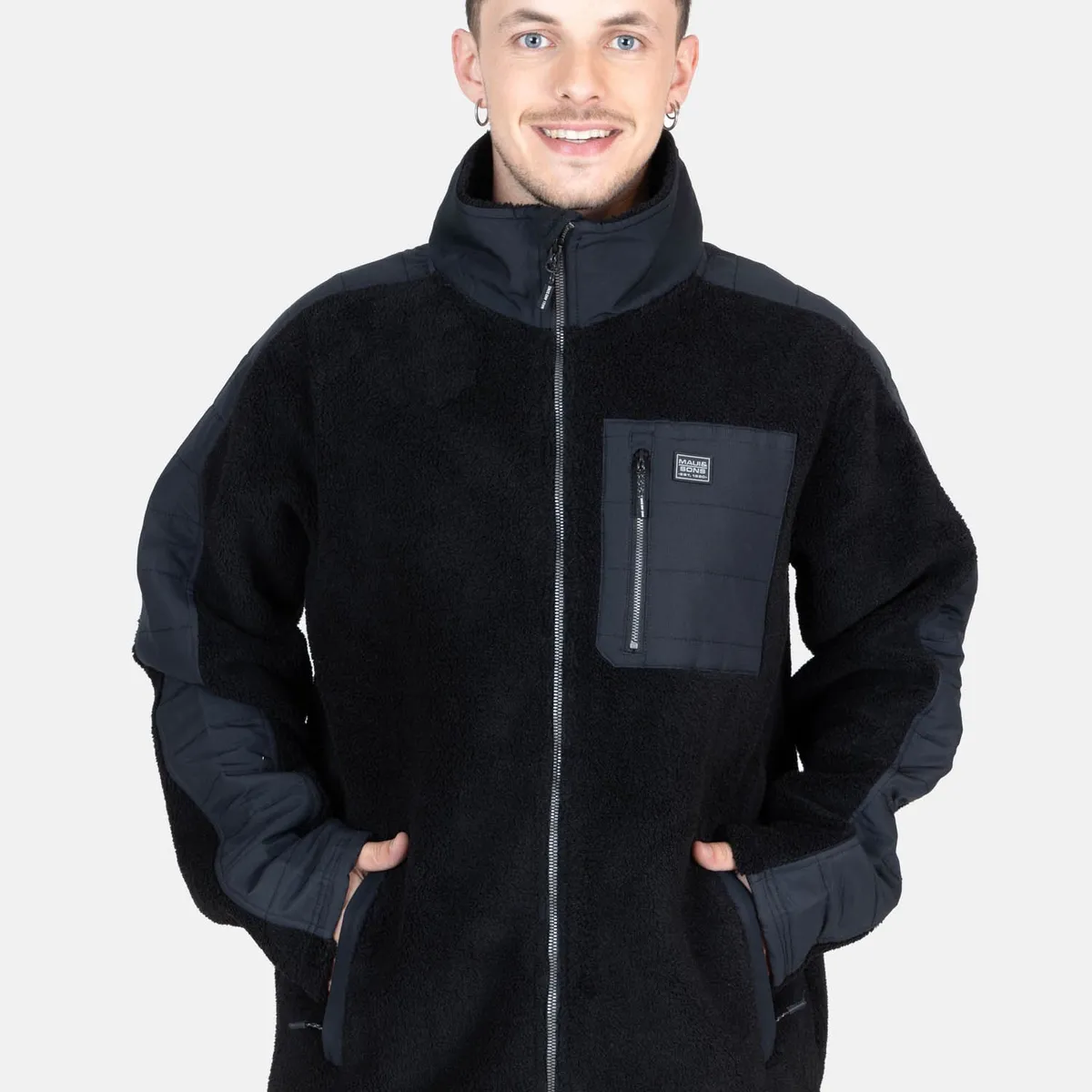 MAUI AND SONS - Poleron Bonded Vibes Negro Hombre Maui And Sons - Negro