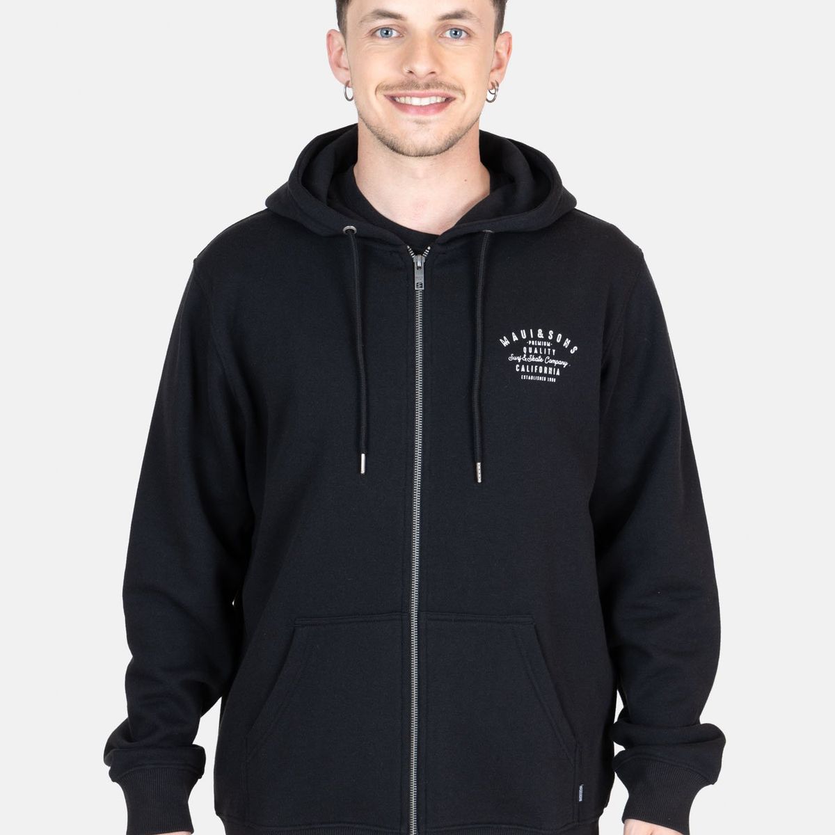 MAUI AND SONS - Poleron FZ Flow Negro Hombre Maui And Sons - Negro