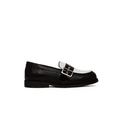 GIANI DAFIRENZE - Mocasin Mujer De Cuero Amelia Blanco Negro C4