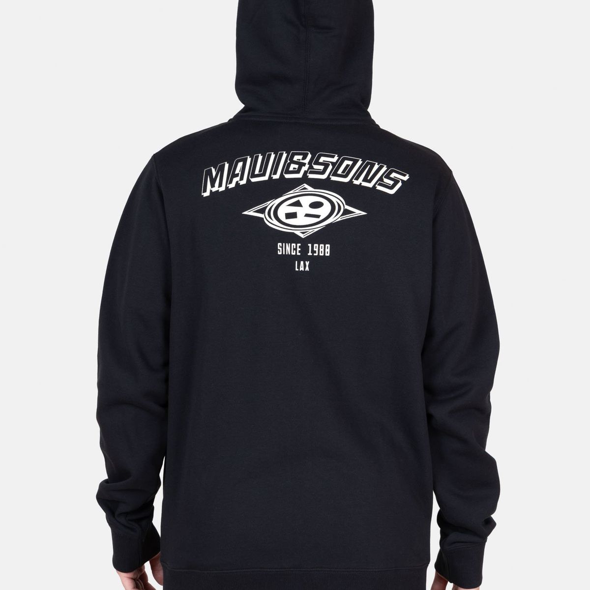 MAUI AND SONS - Poleron FZ Pacific Negro Hombre Maui And Sons