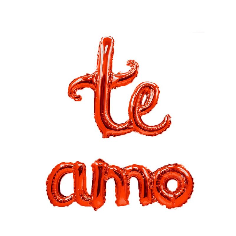 GENERICO - GLOBO METALICO TE AMO CURSIVO ROJO X1 UNI