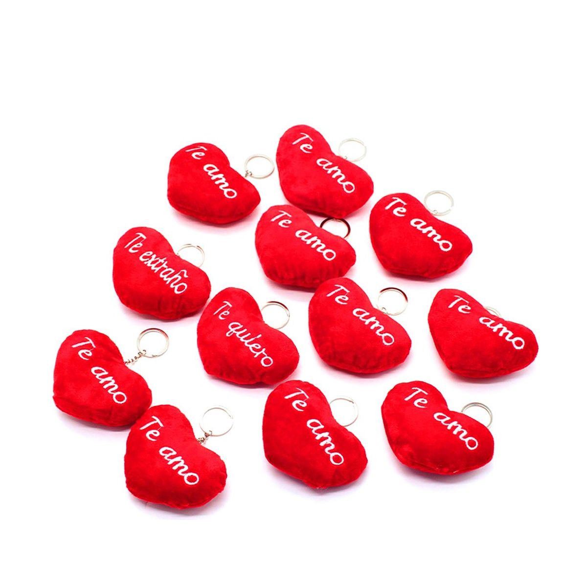GENERICO - LLAVERO CORAZON TERCIOPELO 12CM X12 UNI