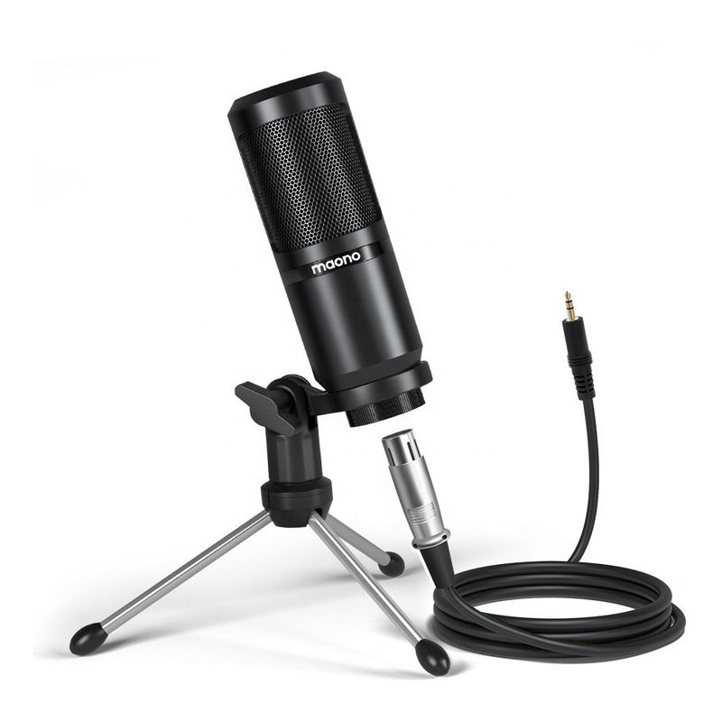MAONO - Microfono Jack 35mm Profesional Maono Aupm360tr Con Trípode