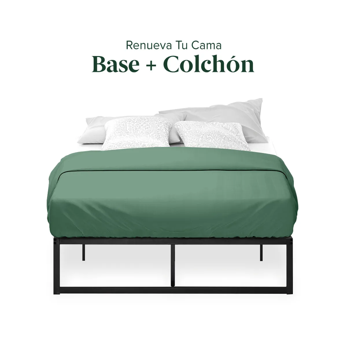 ZINUS - Cama Abel Zinus Colchón Espuma 1 Plaza 25cms