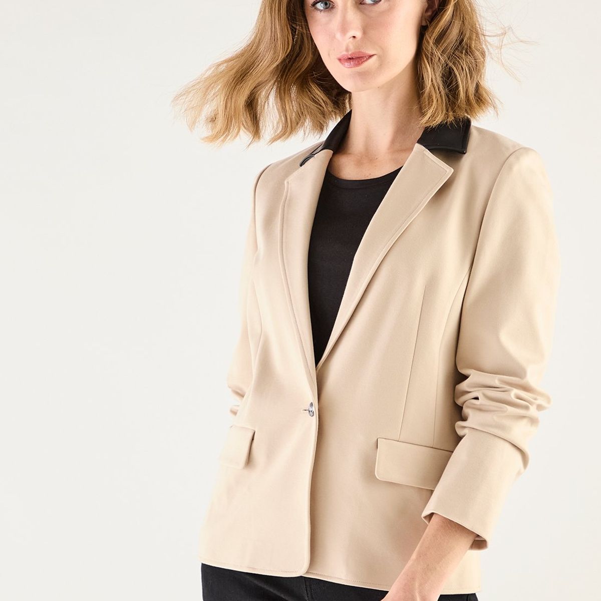 MA GRIFFE - Blazer Beige Mujer Magriffe