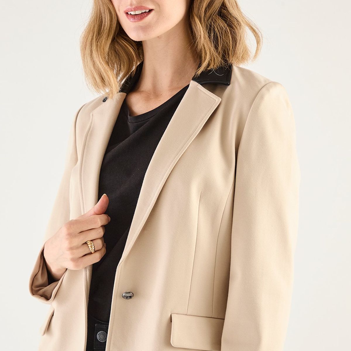 MA GRIFFE - Blazer Beige Mujer Magriffe