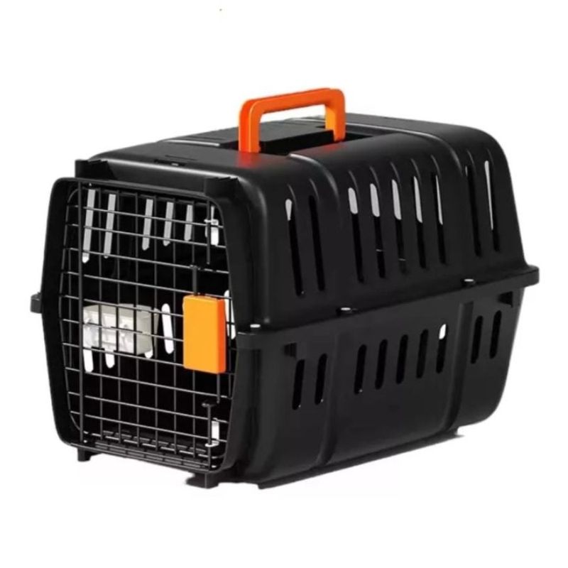 GENERICO - Transportador Canil para Mascota Plástica Negra 34x50x34cm