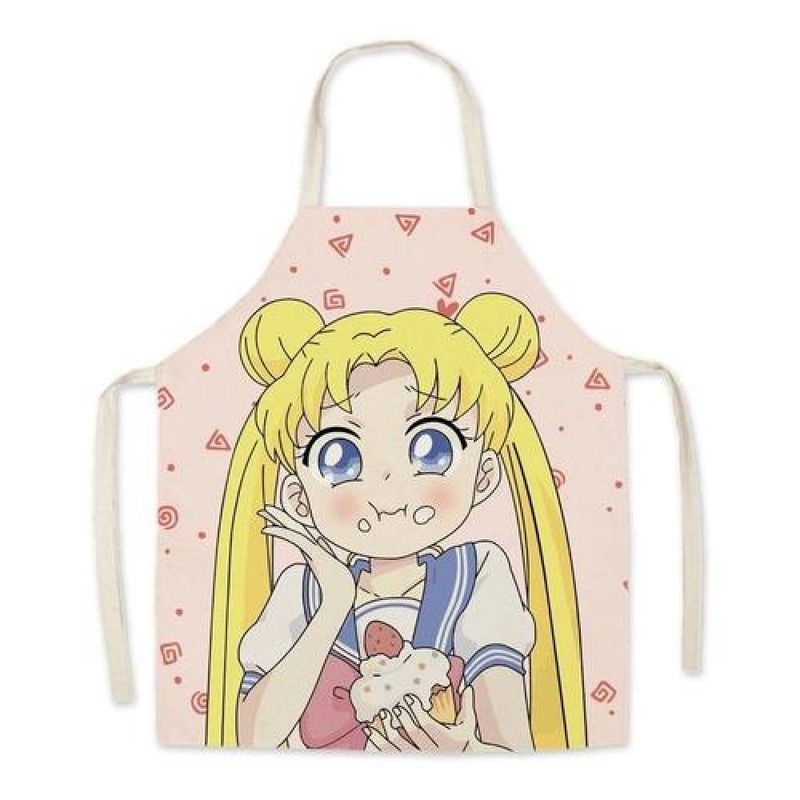 GENERICO - Delantal Cocina Divertido Sailor Moon Diseños - Verde