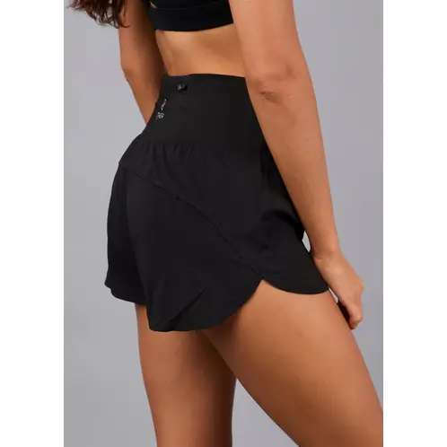 THEA - Short Corto Con Pretina Alta Atea Black