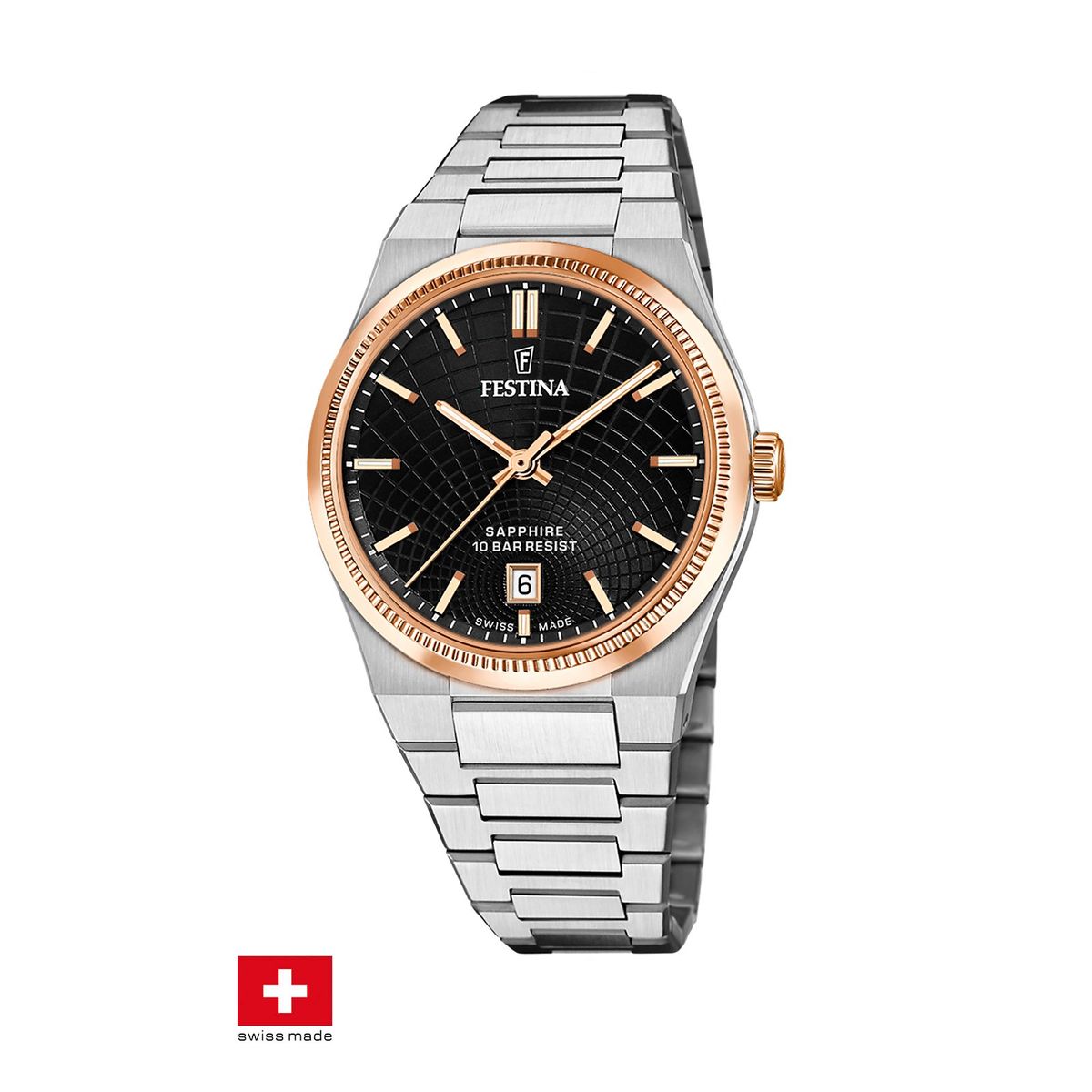 FESTINA SWISS - Reloj F20065/4 Festina Swiss Negro Hombre Rive Collection