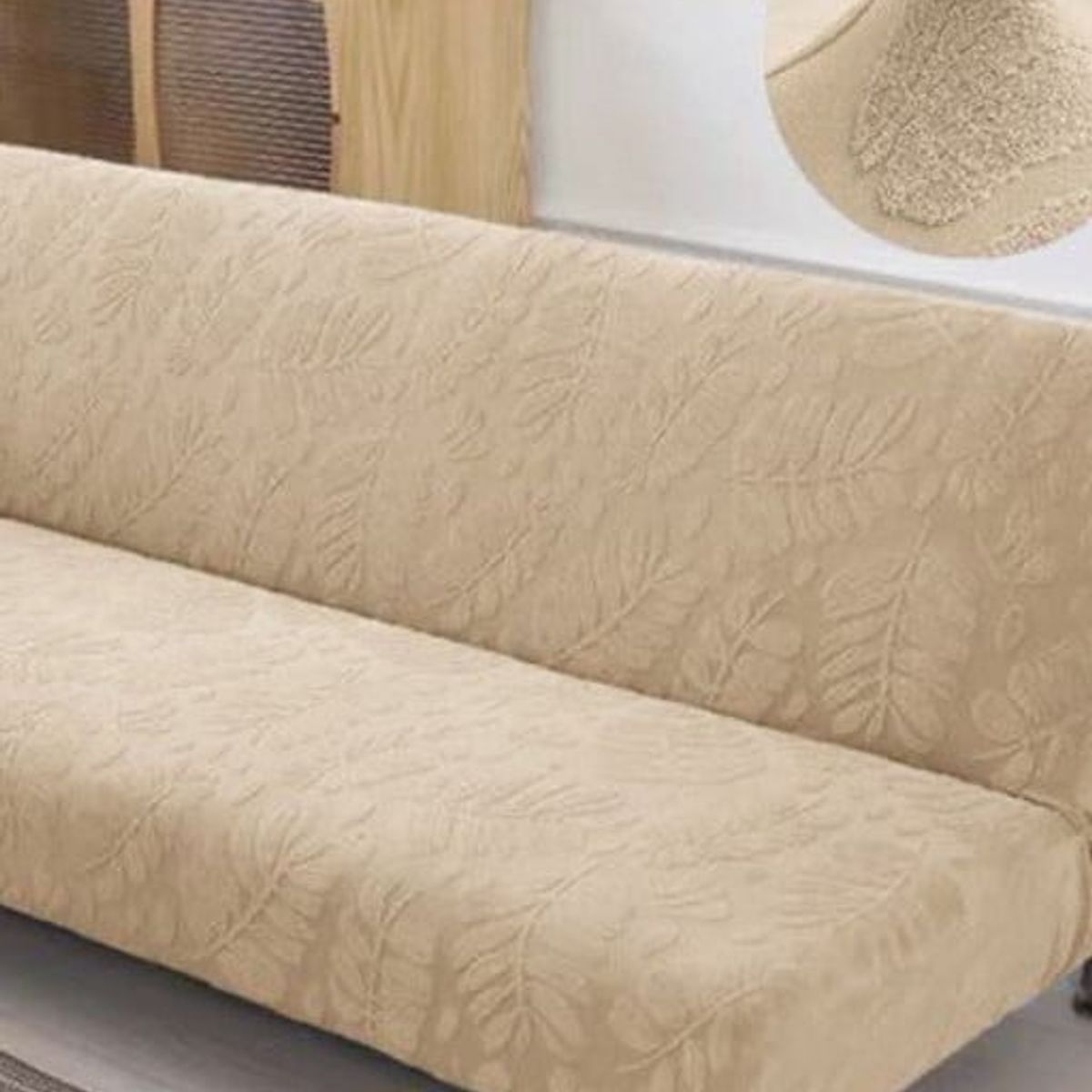 GENERICO - FUNDA DE FUTÓN ELASTICA BEIGE