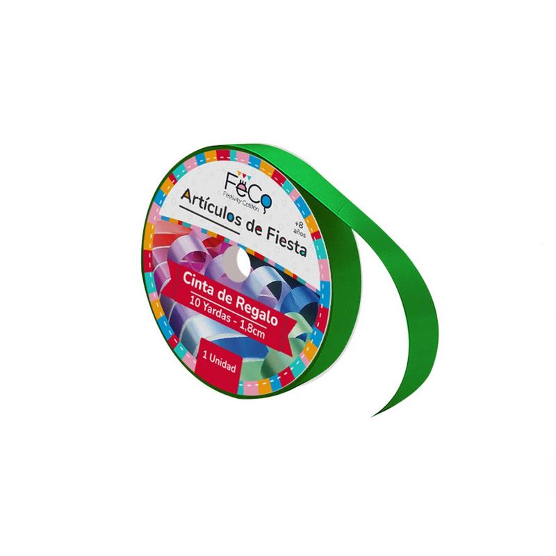 GENERICO - CINTA 18CM 10YD VERDE X1 UNI