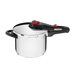 TRAMONTINA - Olla a presión Solar de acero inoxidable fondo triple con 5 dispositivos de seguridad 22 cm 6 L