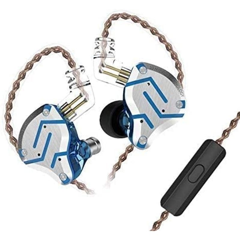 KZ - KZ ZS10 Pro Dynamic Bass Auriculares con cable Con micrófono-Azul Marino