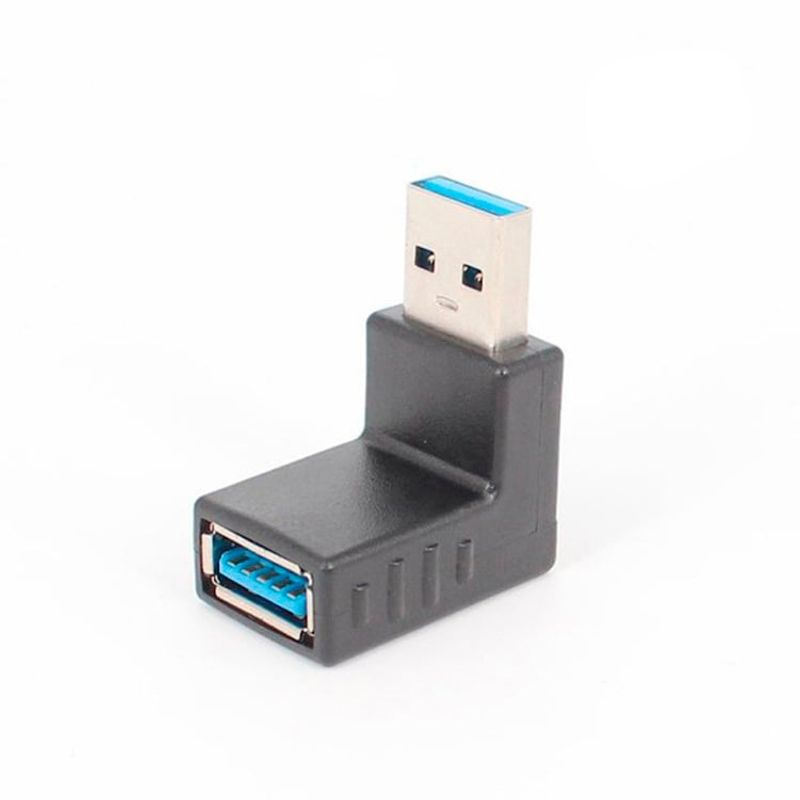 GENERICO - Adaptador Usb 3.0 Macho A Hembra 90 Grados