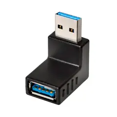 GENERICO - Adaptador Usb 3.0 Macho A Hembra 90 Grados