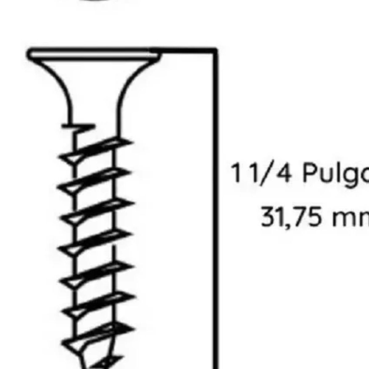 GENERICO - Tornillo Volcanita Punta Fina 6x1 1/4 Zinc 1000 unds