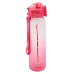 KEEP - Botella Medidas Rubber 1 Litro Rosa