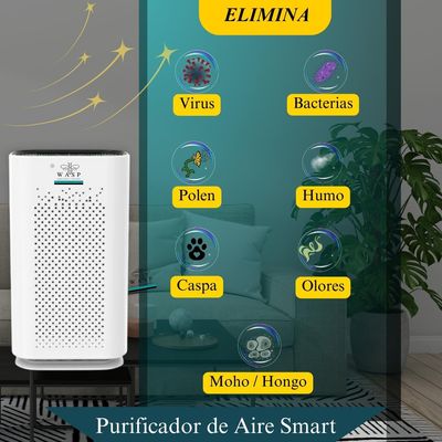 Imagen 2 del producto Purificador de Aire Smart Filtro HEPA H13 Ionizador Luz UVC