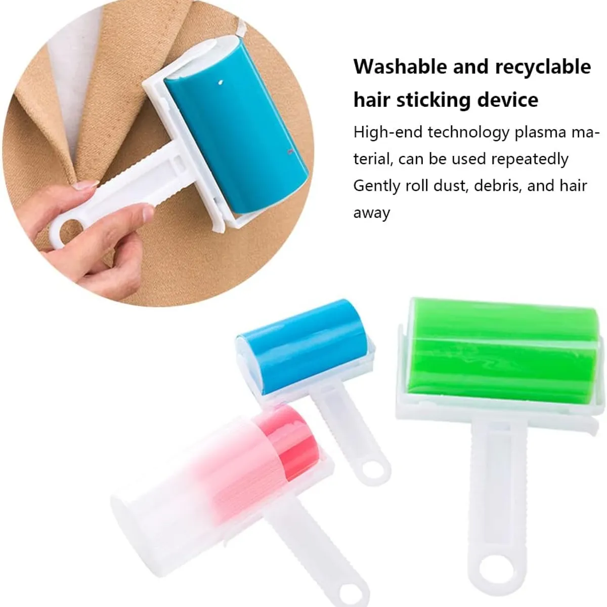 KUANGYE - 2 Rodillo Quita Pelo Removedor Pelusa Lavable Retilizable