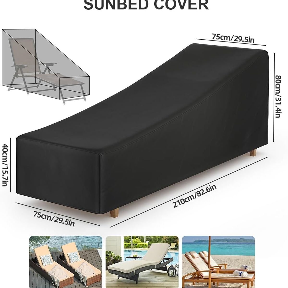 KUANGYE - Funda Para Sillón De Patio Con Revestimiento Impermeable