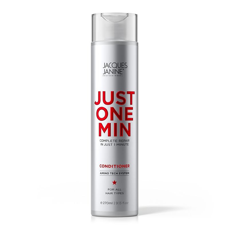 JACQUES JANINE - Acondicionador Hidratante y Reparador Cabello Suave y Brillante Just One Minute Jacques Janine 270ml