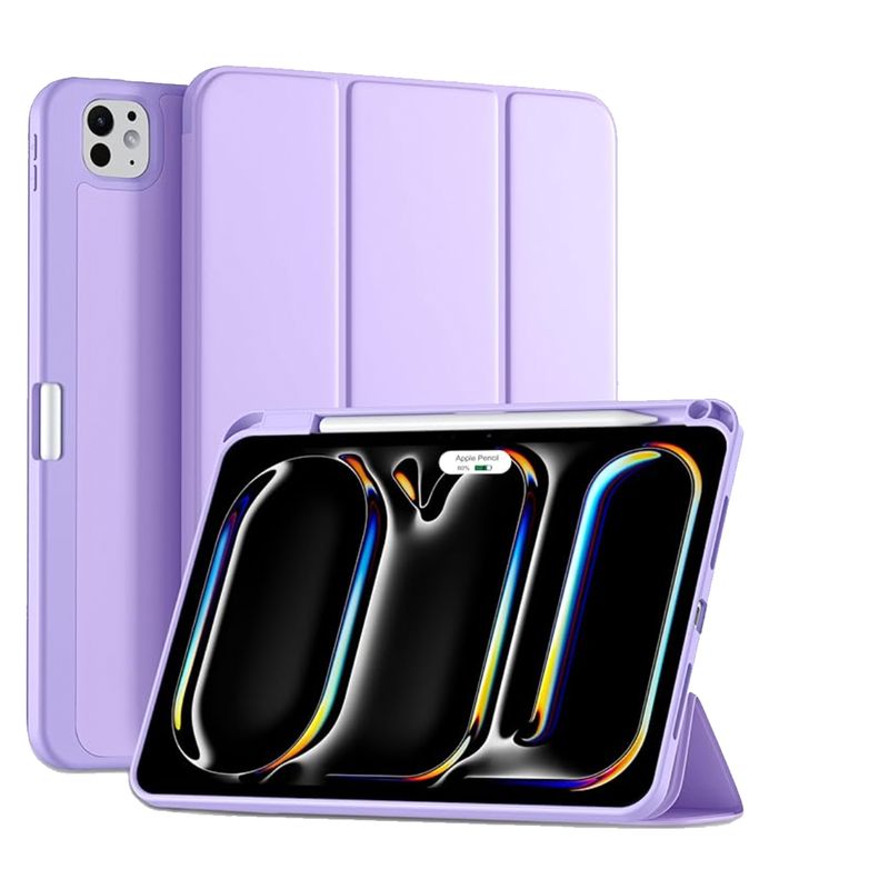 JOIGO - Funda Smart Cover Con Ranura Para iPad Pro 13 M4 2024 Lila