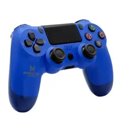 MONSTER GAMES - Control Inalámbrico para PS4 Bluetooth Azul