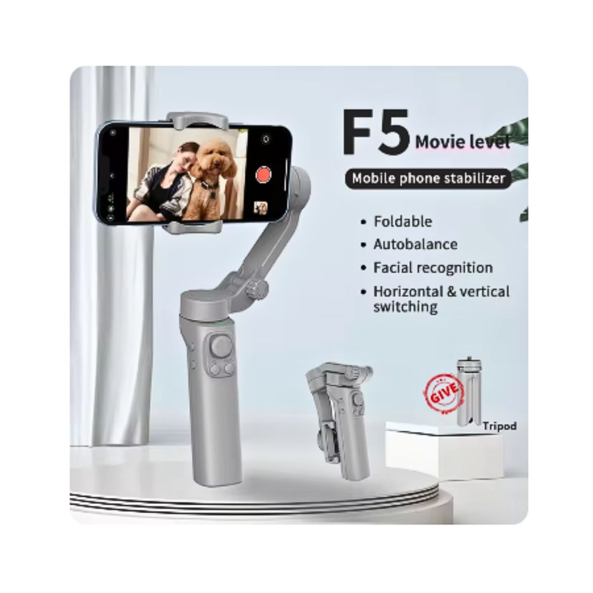 GENERICO - Estabilizador De Imagen Celular De 3 Ejes Professional Gimbal GRIS