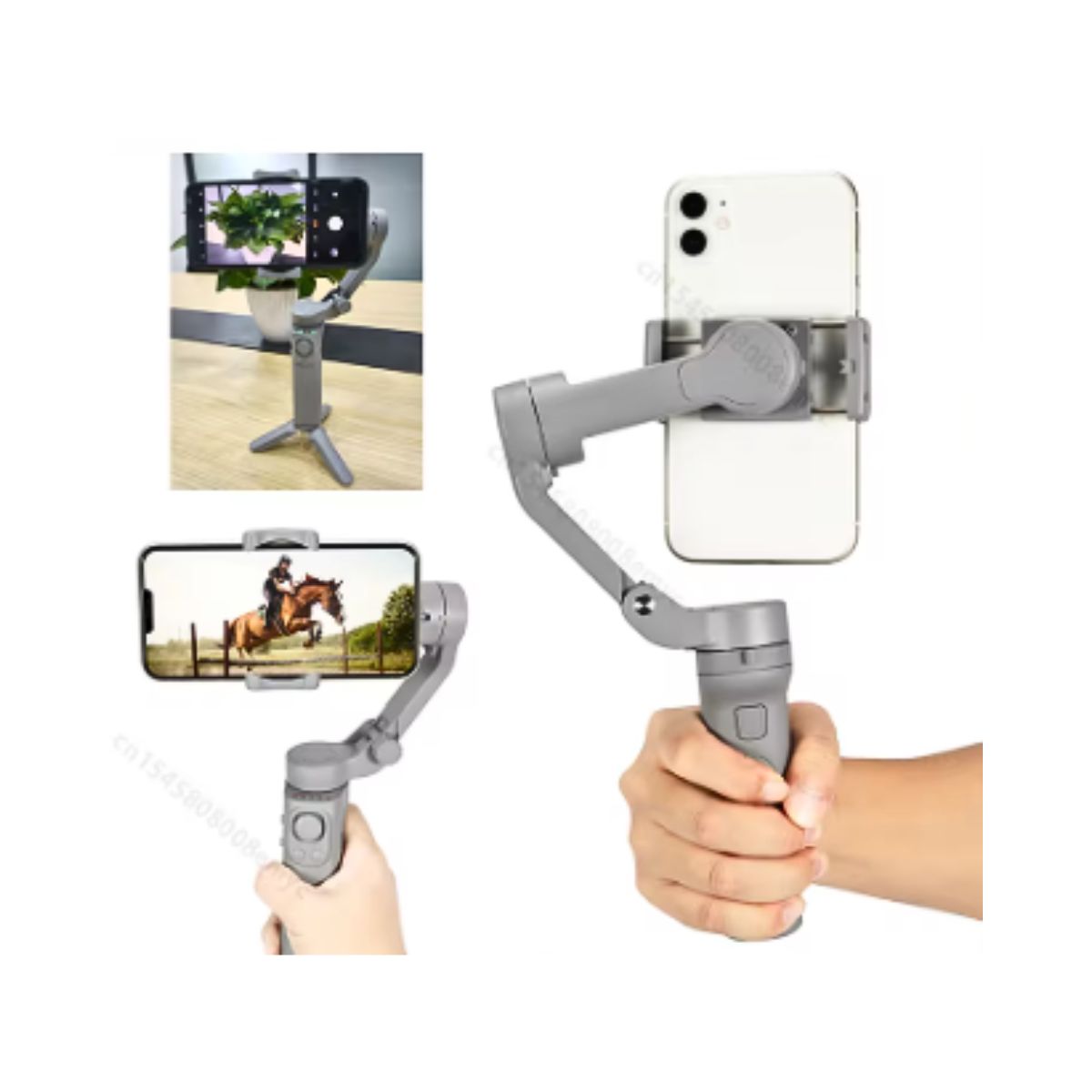 GENERICO - Estabilizador De Imagen Celular De 3 Ejes Professional Gimbal GRIS