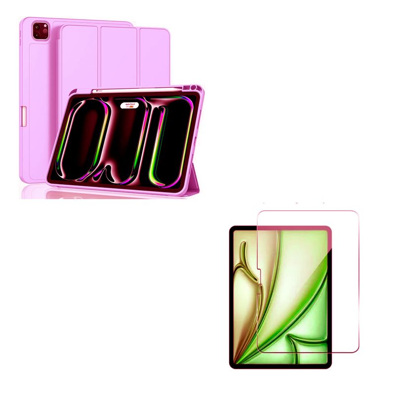 JOIGO - Funda Lamina Smart Cover Para iPad Pro 13 M4 2024 Fucsia.